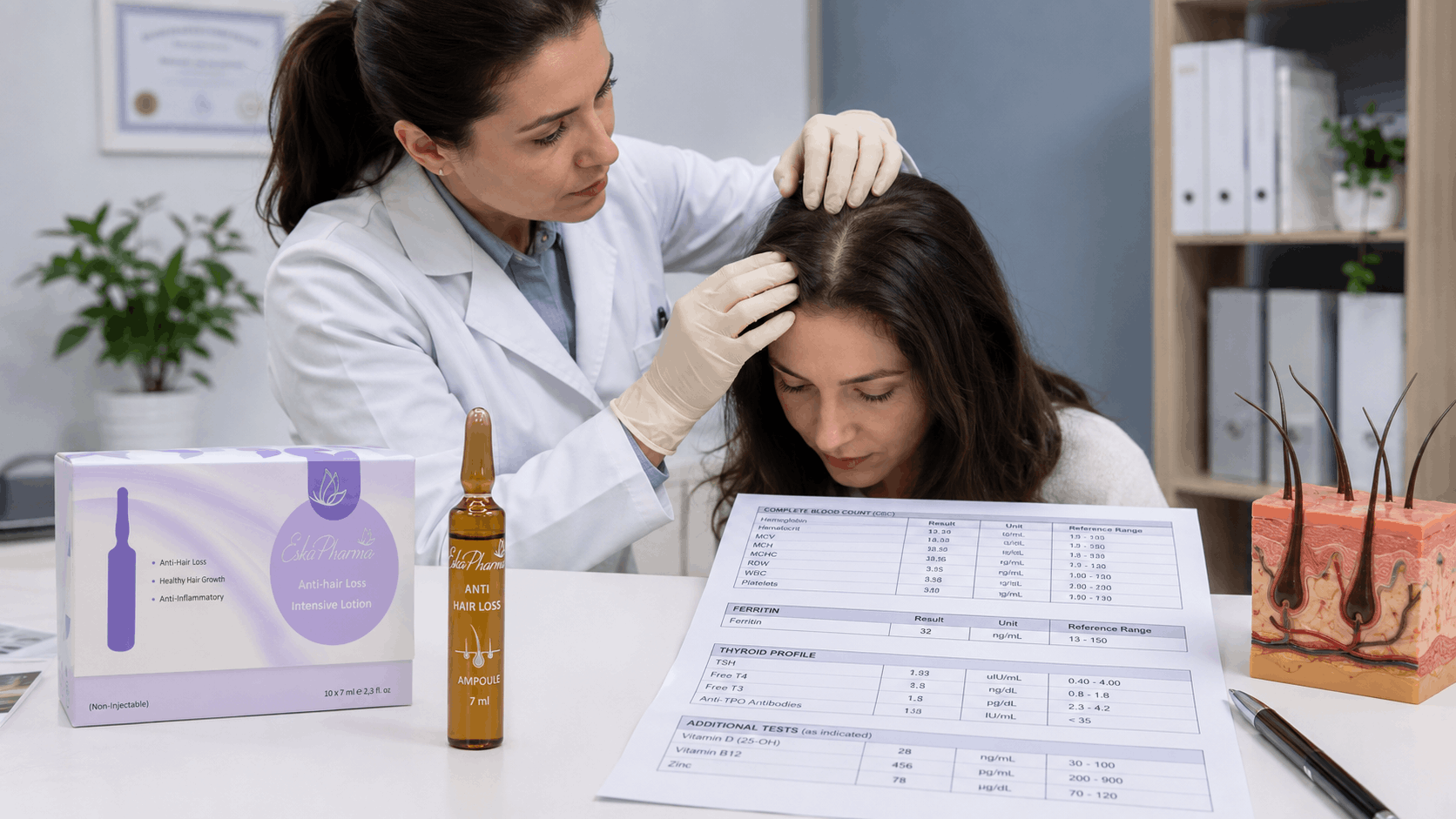 آیا کمبود آهن باعث ریزش مو میشود؟ بررسی نقش فریتین و تغذیه